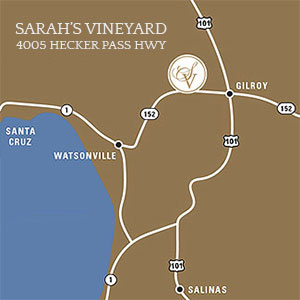 Map to Sarah's Vineyard