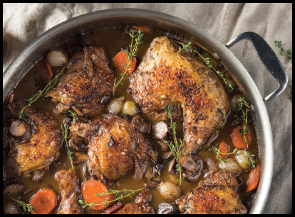 Coq Au Vin in a pot